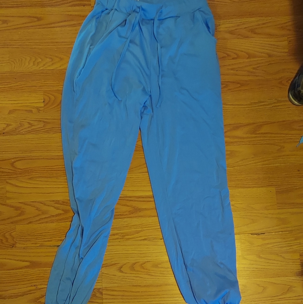 Blue harem lounge pants